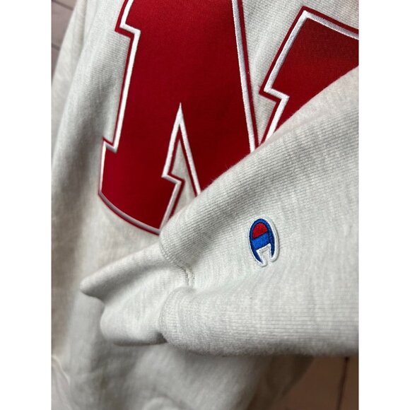 Champion Reverse Weave‎ Sweatshirt Mens Large Nebraska NCAA Pullover Vintage - Picture 4 of 10